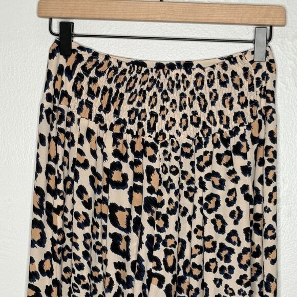 Victoria's Secret Womens Harem Pants XS‎ Tan Cheetah Print Sheer Lounge Jogger - Picture 9 of 11